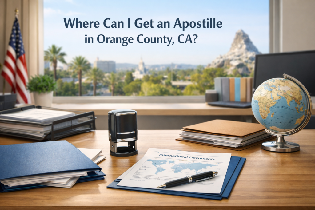 Where Can I Get an Apostille in Orange County, CA